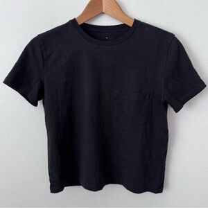 Everlane black organic cotton cropped black tshirt Size XS